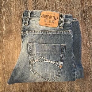 Aeropostale Driggs Slim Bootcut Button Fly Distressed Jeans Men’s Size 28 / 30